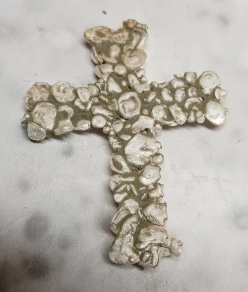 Judy Larson's Water Cast Scrap Cross - , Metalwork, Butane Torch, Soldering, Solder, place right side up